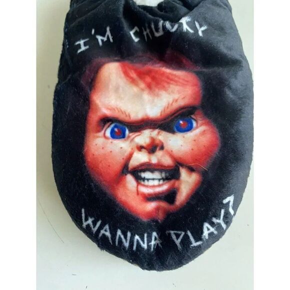Fuzzy Babba Chucky Slipper Socks Men’s Size M/L 7.5-9.5 Non Skid Unisex NEW - Picture 2 of 13